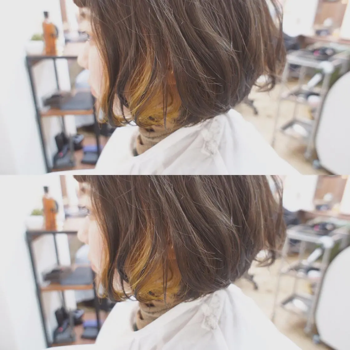 ショート カラー ヘアアレンジ 🟦髪質改善6年 💊YAMAMOTOのヘアスタイル