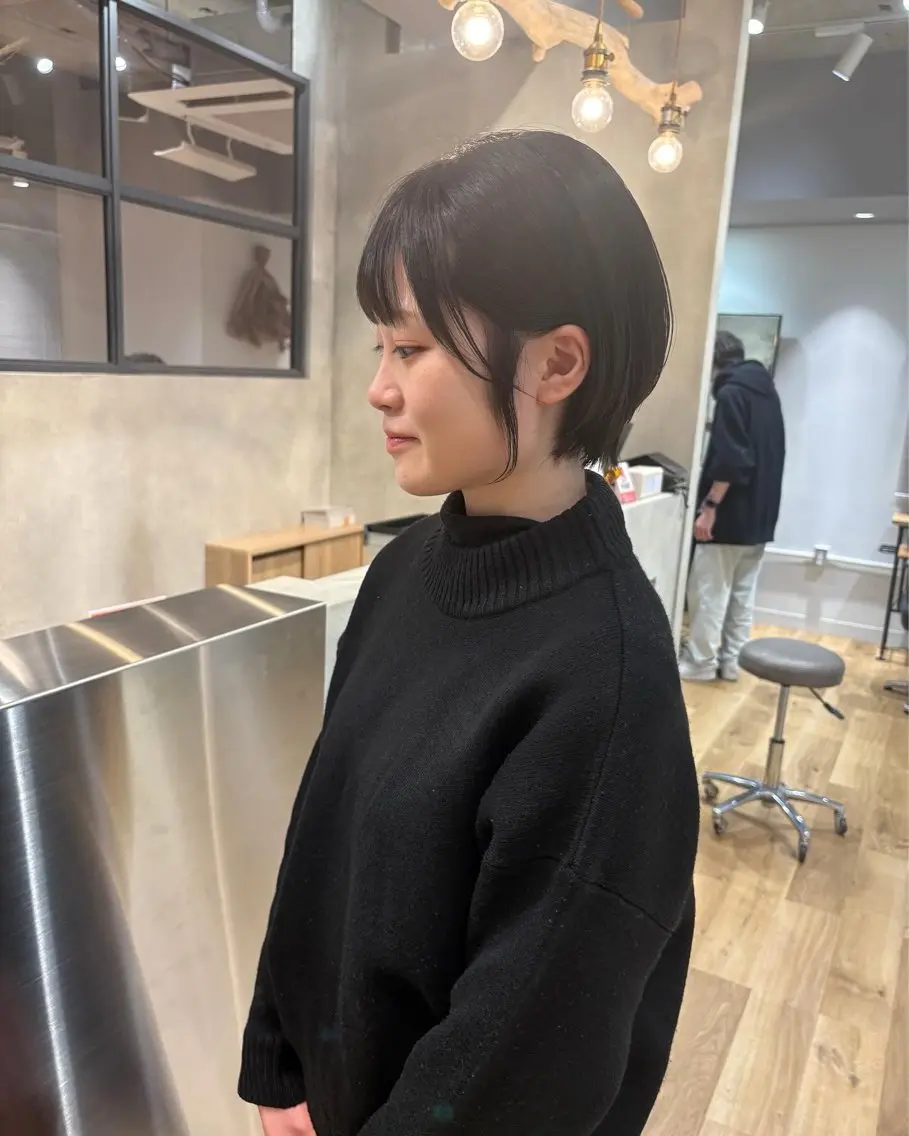 ショート ショートボブ ボブ ショートヘア ヘアカラー こうやま みるのヘアスタイル