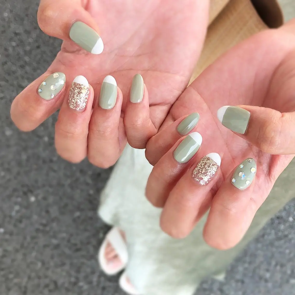 ネイル ストーンネイル ハンドネイル nail salon Regaosのネイルデザイン