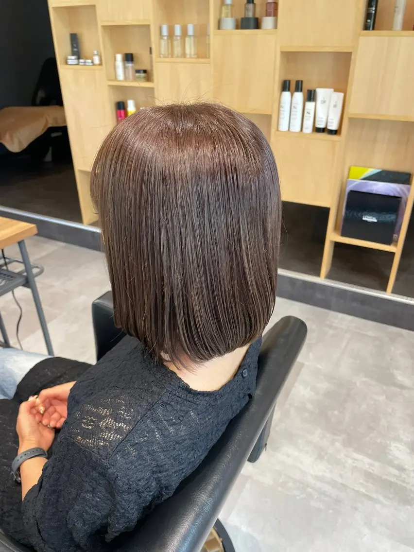 ミディアム カラー ブラウンカラー ひたちなか╱カラー╱ カラーリスト武田のヘアスタイル