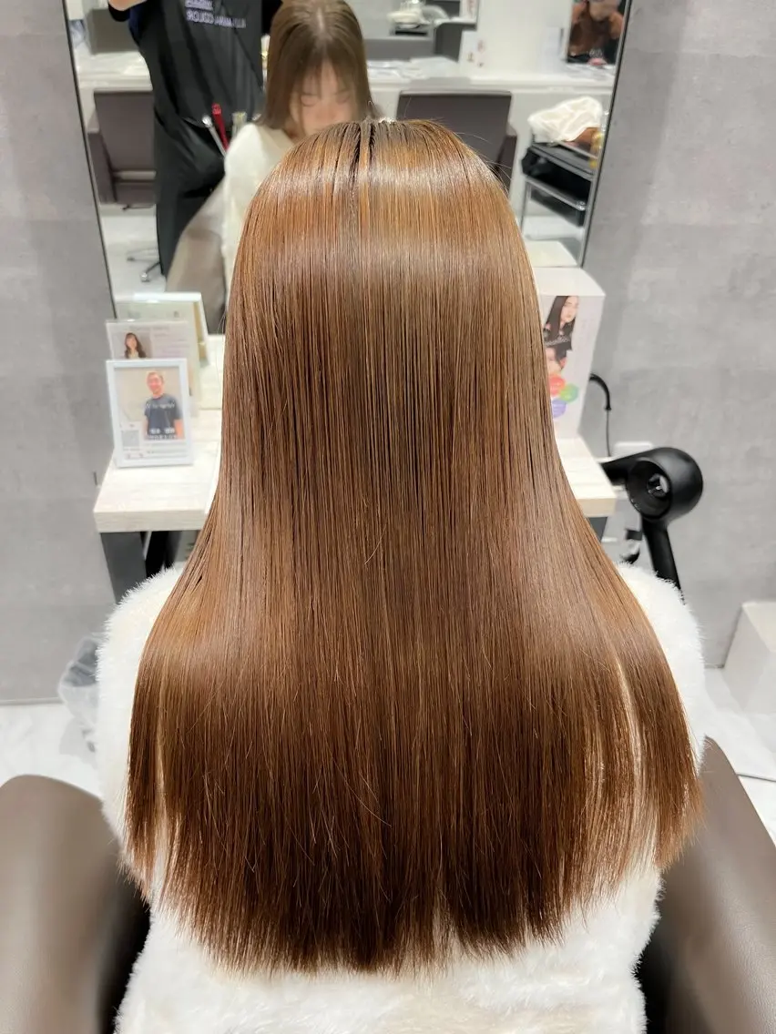 セミロング カット 縮毛矯正 Grow by NYNY 坂本 理輝のヘアスタイル