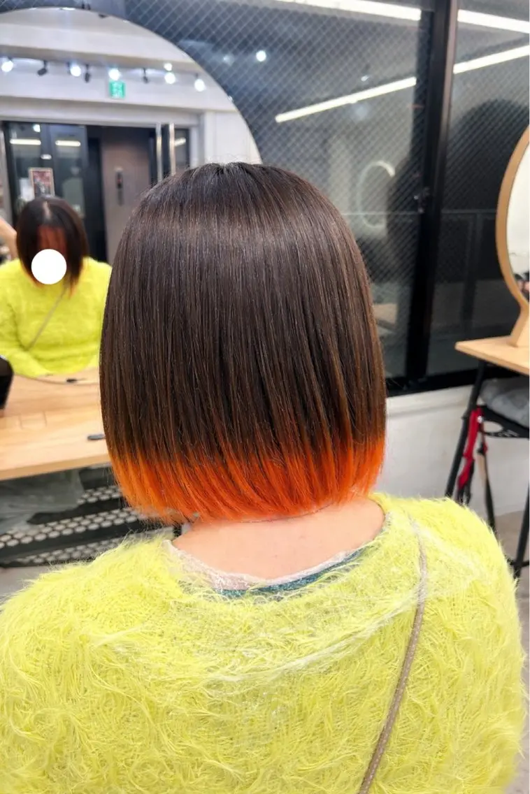 カラー ブラウンカラー オレンジ ヘアカラー 今福 星南🌟 大阪/ブリーチ🌟のヘアスタイル