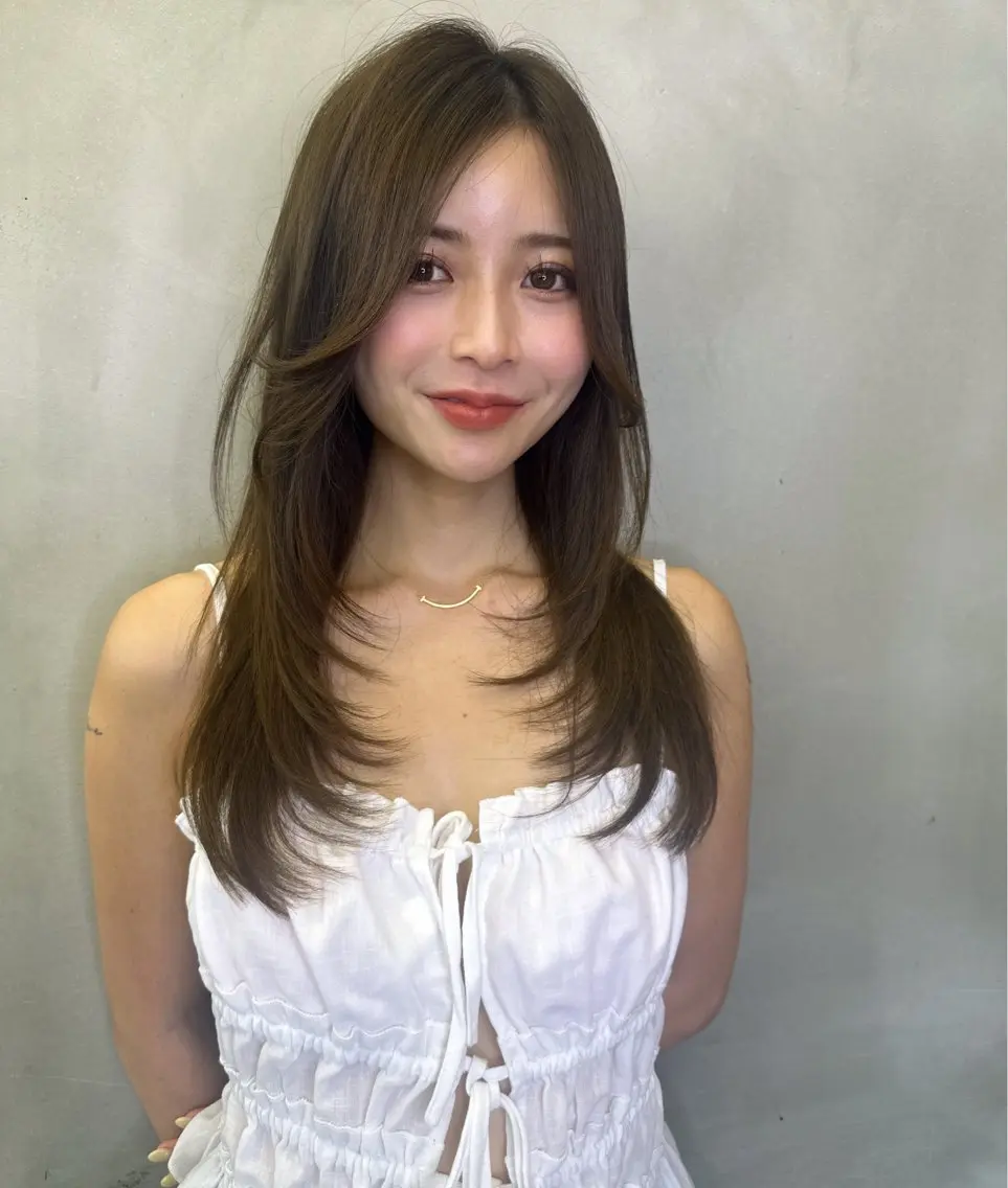 ロング カット ヘアカラー トリートメント ✨縮毛矯正✨レイヤー ホウダカズヒロのヘアスタイル