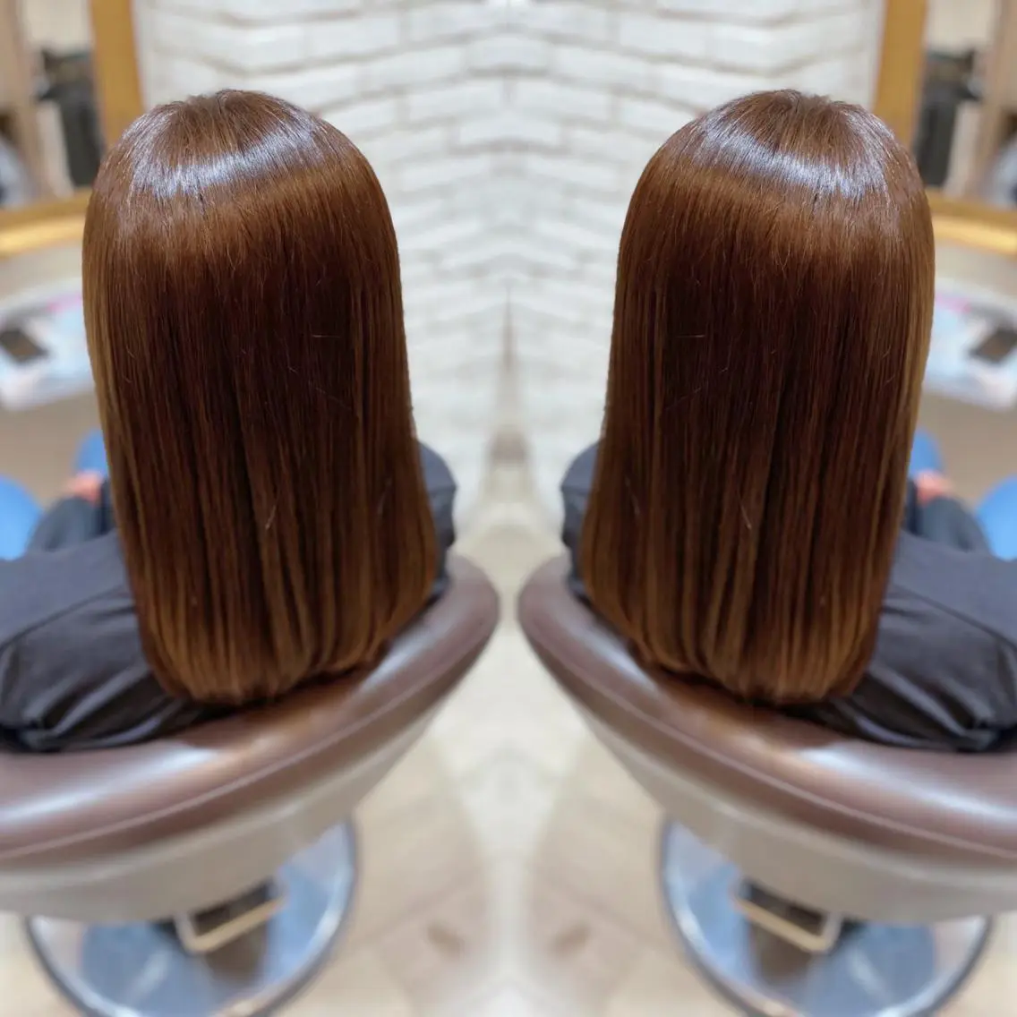 ミディアム カラー ブラウンカラー ショコラブラウン 韓国🇰🇷 ✂︎hair 内田愛のヘアスタイル
