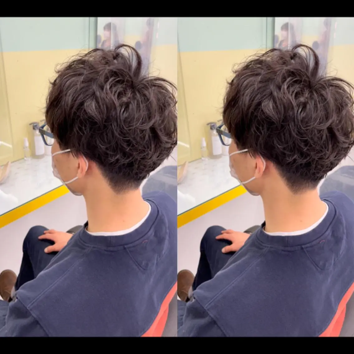 ミディアム パーマ カット パーマ 横浜メンズパーマ🔥 大野賢人のヘアスタイル