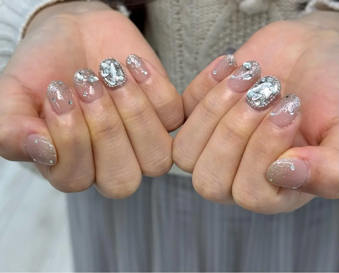 ネイル ジェルネイル マグネットネイル 持ち込み ハンドネイル OCEAN nail パラジェル　取扱い店のネイルデザイン