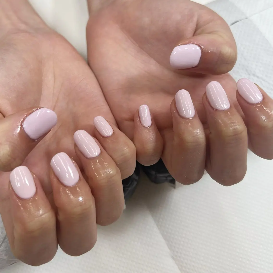 ネイル ワンカラーネイル パステルネイル ピンク ハンドネイル Nishimura Amiのネイルデザイン