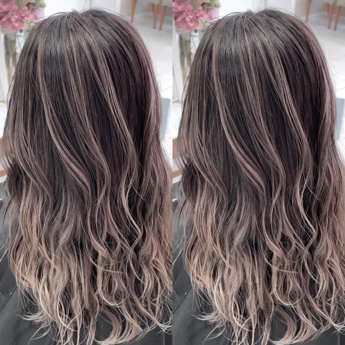 ミディアム カラー カット ヘアカラー トリートメント 縮毛/レイヤー 韓国/橋口のヘアスタイル
