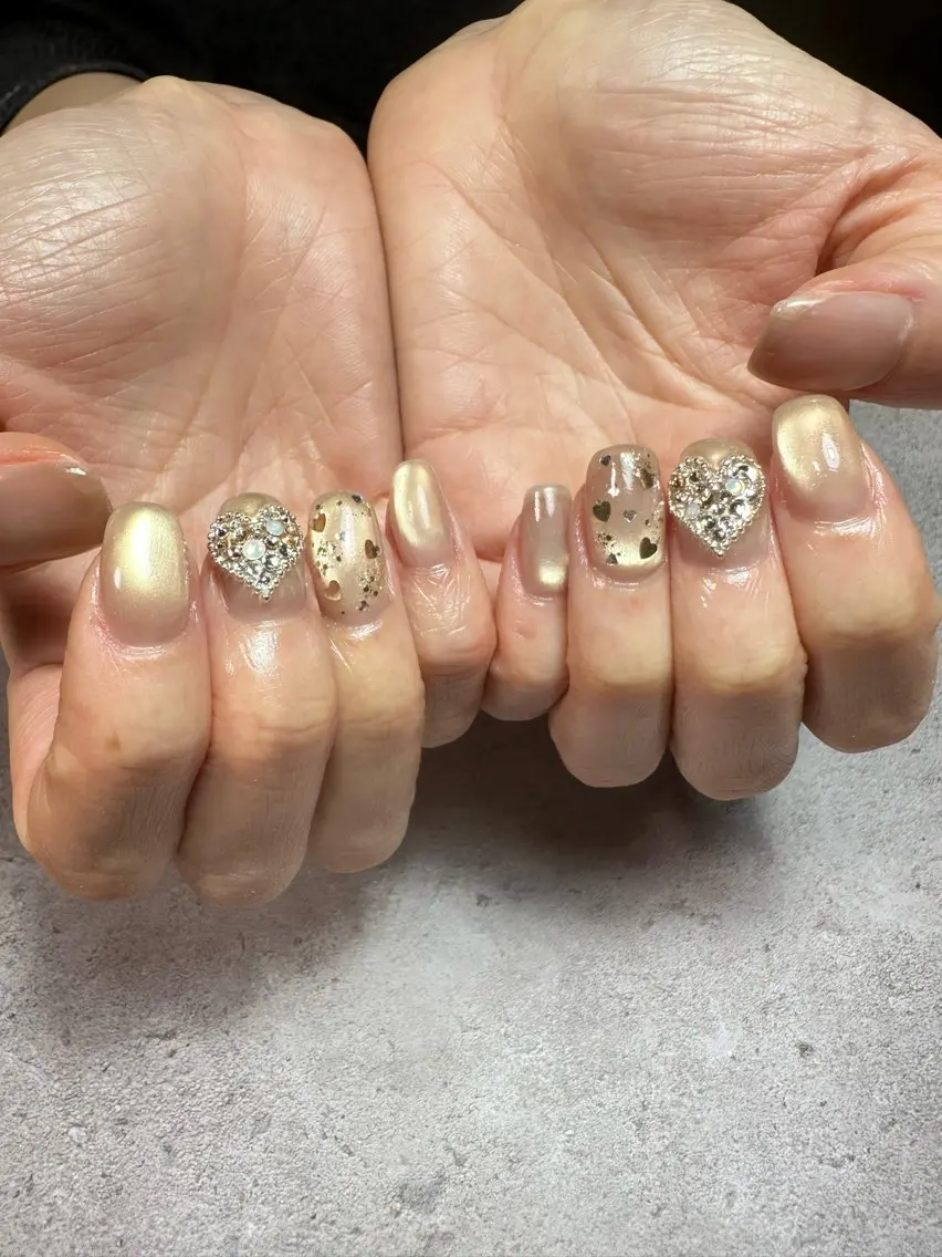 ネイル ハート バレンタイン ハンドネイル en nail MEGUMIのネイルデザイン