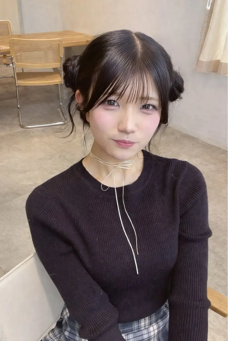 ミディアム ヘアアレンジ ヘアセット 桐生 モデル様募集中のヘアスタイル
