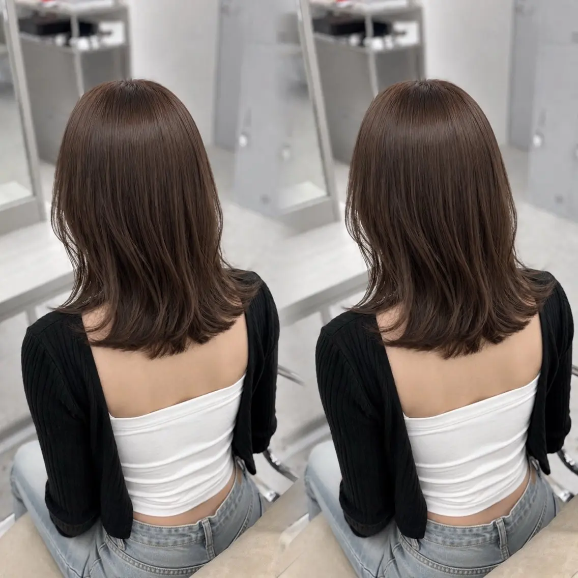 ミディアム カラー coco ウナのヘアスタイル