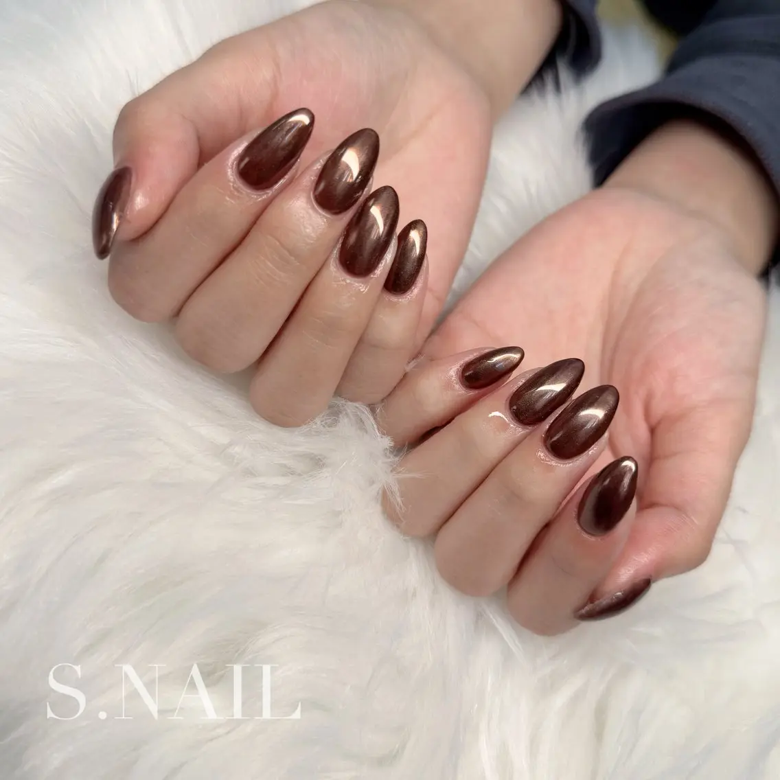 ネイル ミラーネイル ワンカラーネイル ハンドネイル S.NAIL Suuのネイルデザイン