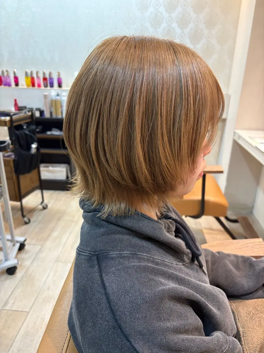 ショート カラー ベージュカラー ブリーチ トリートメント ヘアカラー トリートメント rio/ボブ /ブリーチカラー🫧のヘアスタイル