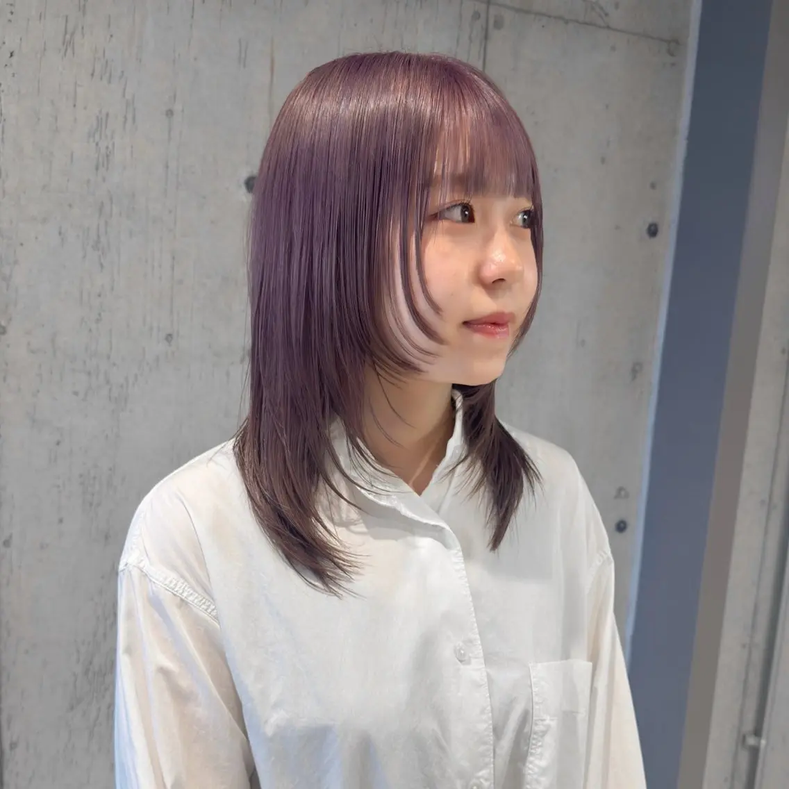 セミロング カラー カット ヘアカラー トリートメント ヘッドスパ 柔め透明感血色カラー 暖色/レイヤー/ゆいのヘアスタイル