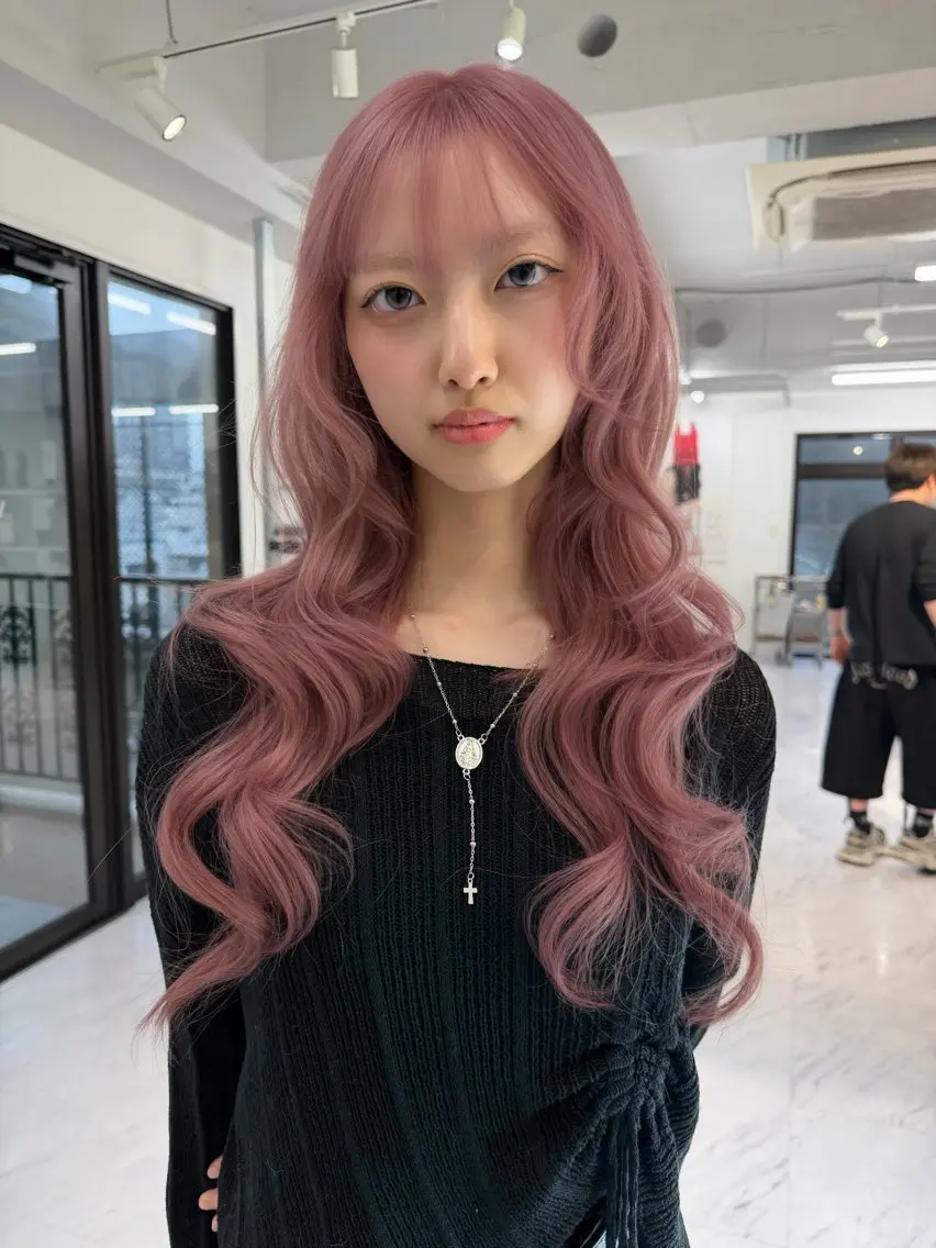 ロング カラー ベージュカラー ブリーチ ケアブリーチ デザインカラー ダブルカラー ヘアカラー トリートメント TATSUブリーチ/ ミルクティーベージュのヘアスタイル