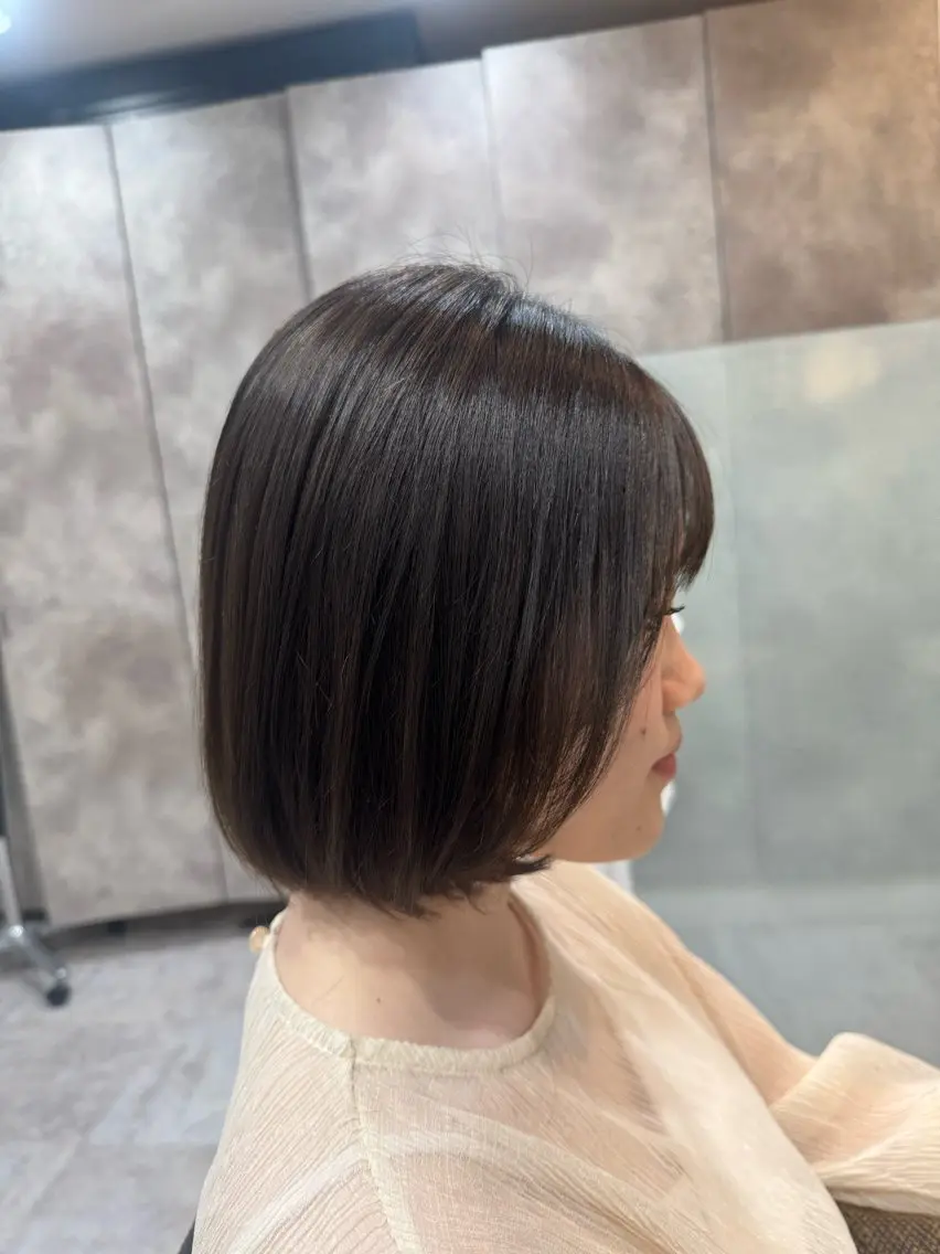 ミディアム 顔周りカット 北川 栞菜のヘアスタイル