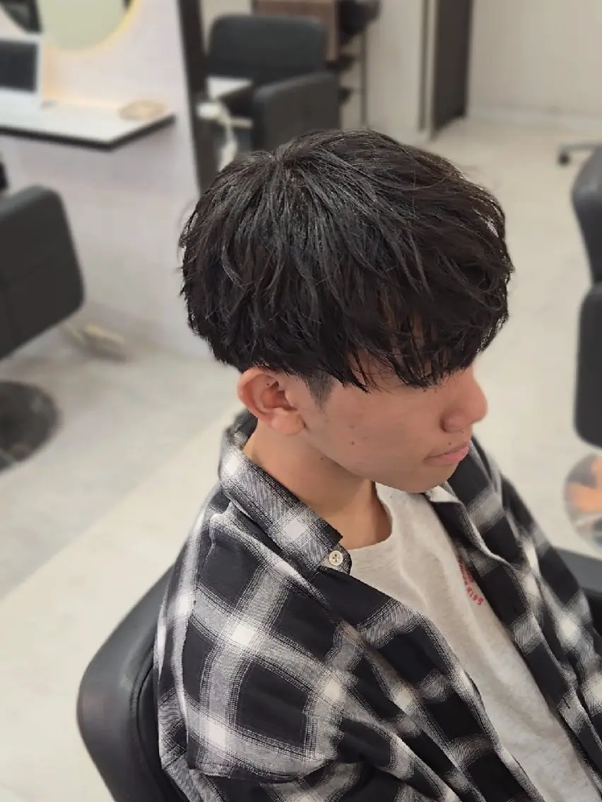 メンズ ショート マッシュ カット ヘアセット LEN名古屋/パーマ 海外ヘア/メンズ特化のヘアスタイル