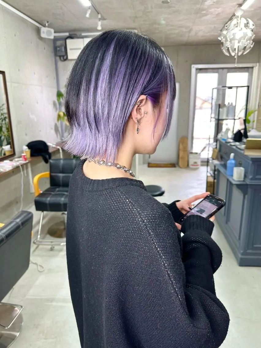 ショート カラー ハイトーンカラー ラベンダーカラー Kazu 🌠名古屋 ハイトーン/レイヤーのヘアスタイル