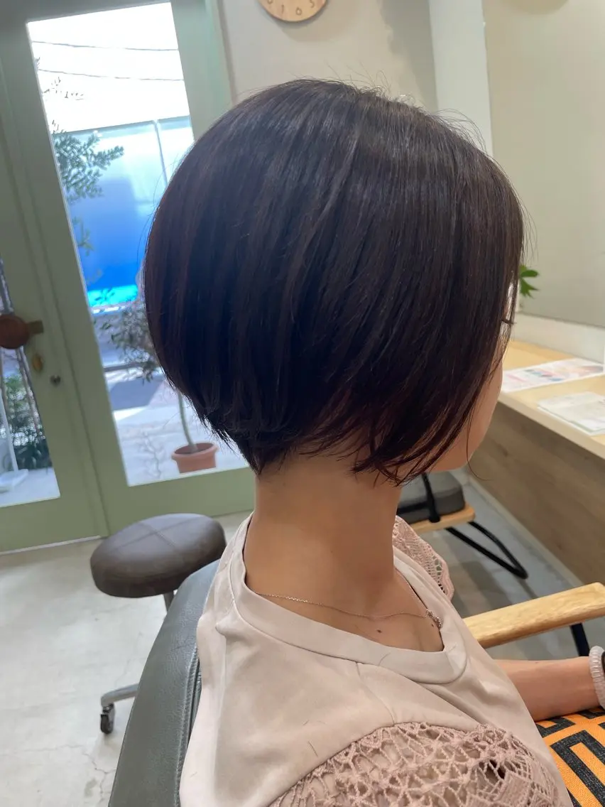ショート ショートボブ 丸みショート ボブ ショートヘア カット ヘアカラー トリートメント 望月彩斗 /美髪矯正✨のヘアスタイル
