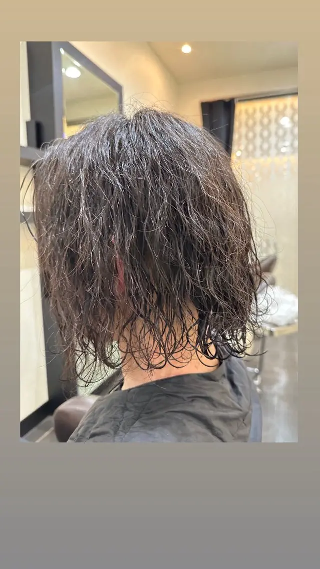 パーマ ナチュラルヘア 神田一瑳のヘアスタイル