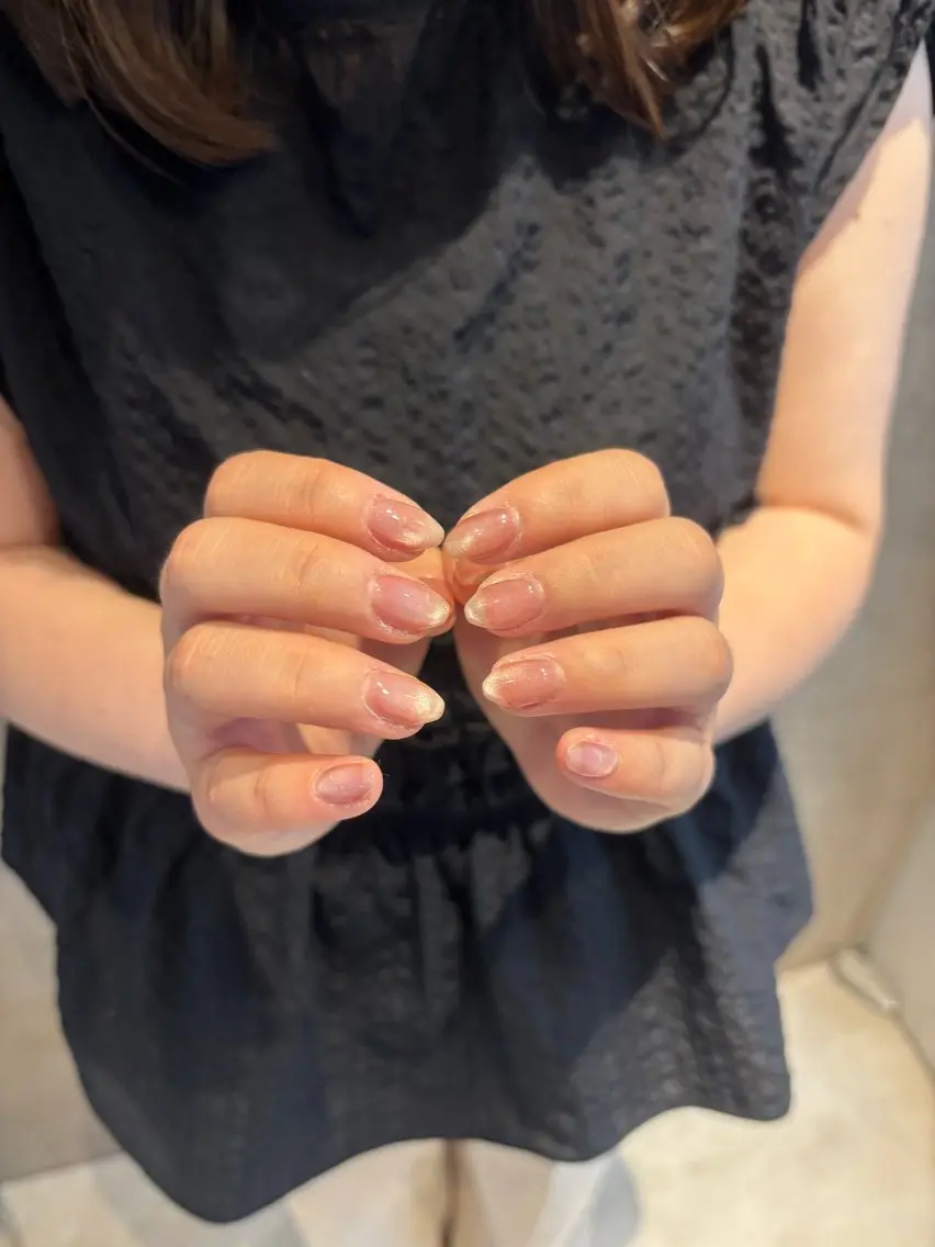 ネイル マグネットネイル マグネットワンカラー ワンカラーネイル ハンドネイル filonnail akaneのネイルデザイン