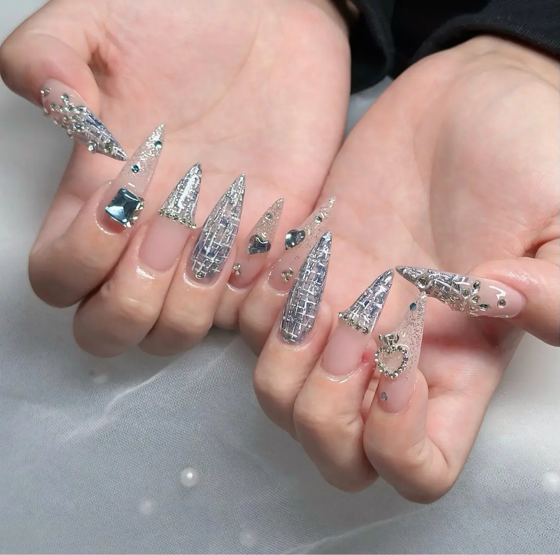 ネイル ハート キラキラネイル リボン ハンドネイル キノコ H.babynailのネイルデザイン