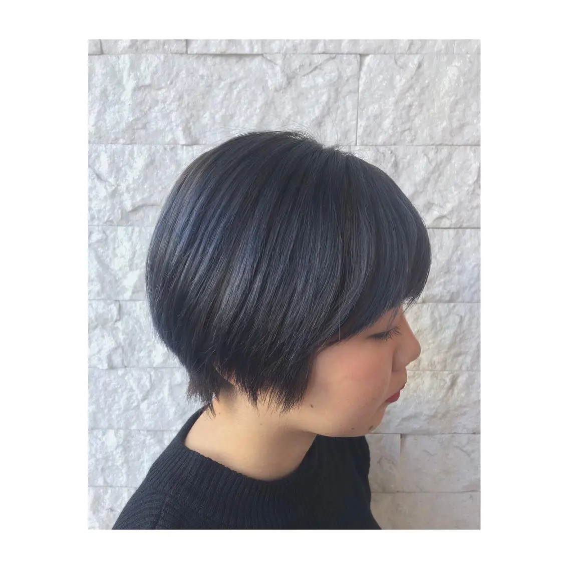 ショート カラー アッシュ ネイビーカラー 中野 竜介のヘアスタイル