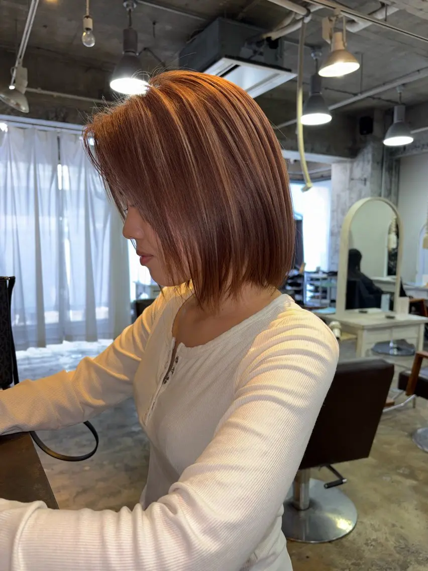 ミディアム ヘアカラー 福岡美容室ハイトーン koudaiのヘアスタイル