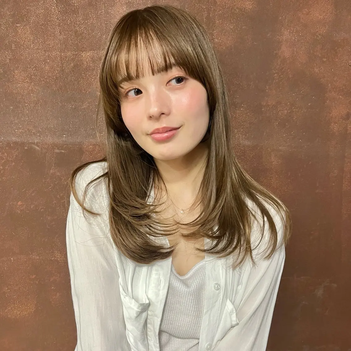 ミディアム ハイライト 韓国風ヘア Shibata Mizukiのヘアスタイル