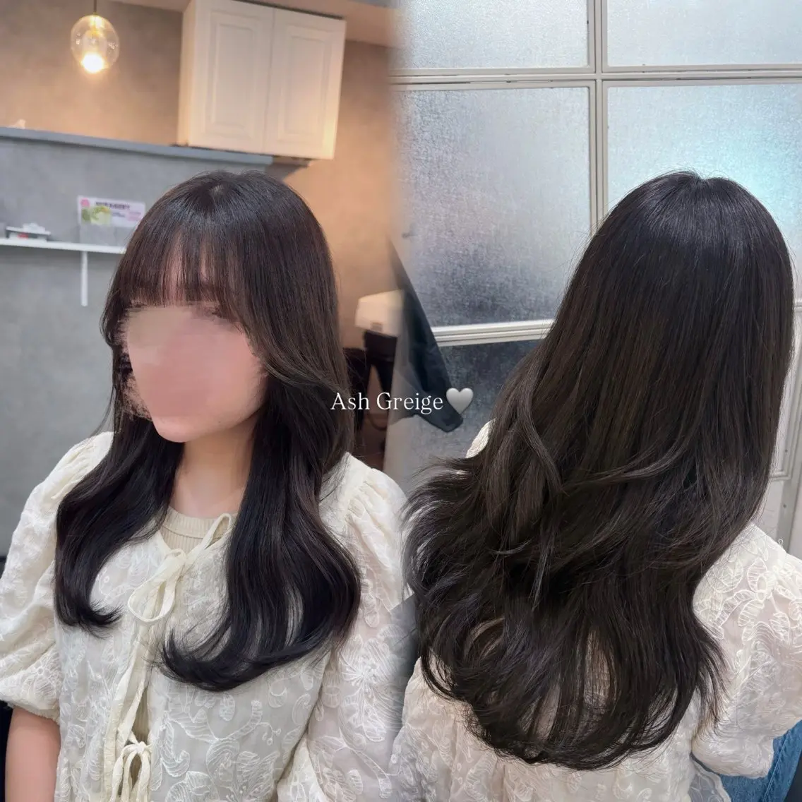 セミロング カラー アッシュ 透明感カラー パープルカラー ヘアカラー yurika 🎀のヘアスタイル