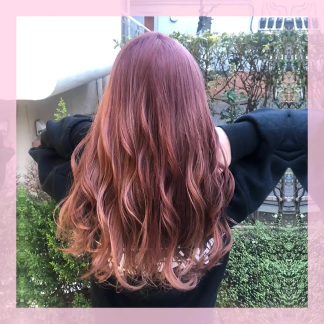 セミロング カラー ピンクカラー 🍒前川 🍒のヘアスタイル