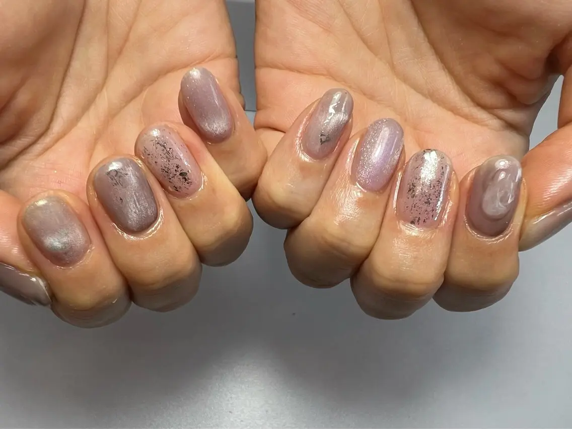 ネイル 持ち込み ニュアンスネイル sode shioriのネイルデザイン