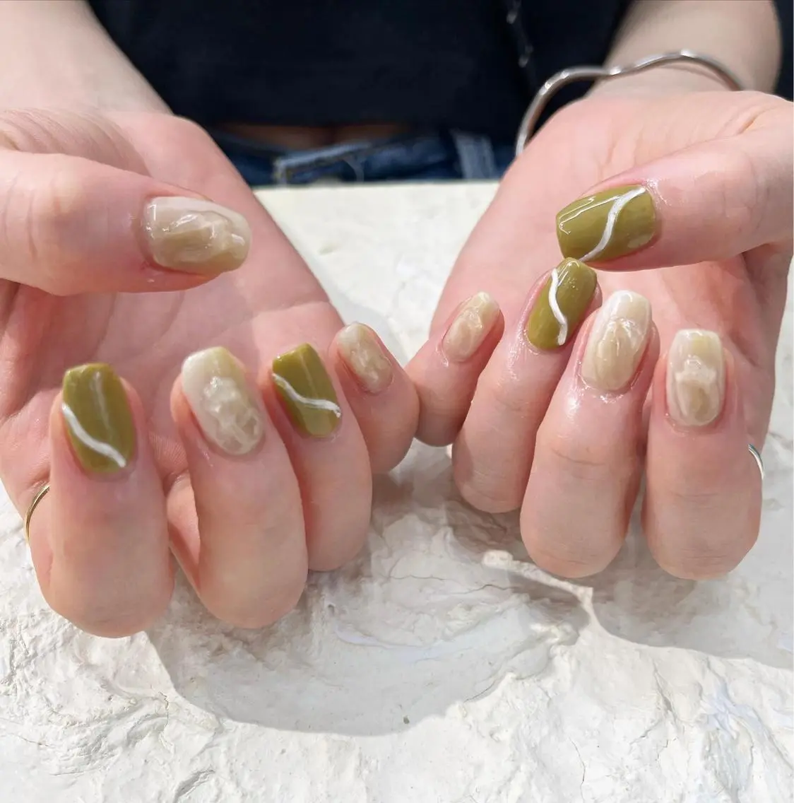 ネイル ピスタチオネイル nail* runa🌻のネイルデザイン