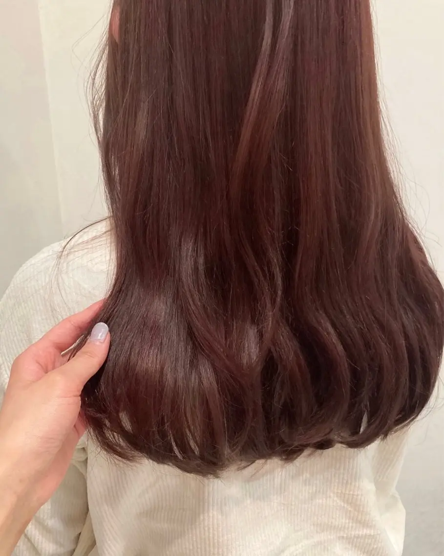 ロング カラー ベージュカラー ブリーチ ブリーチなしカラー ピンクカラー ピンクベージュ カット ヘアカラー KANO🌷 艶カラーのヘアスタイル