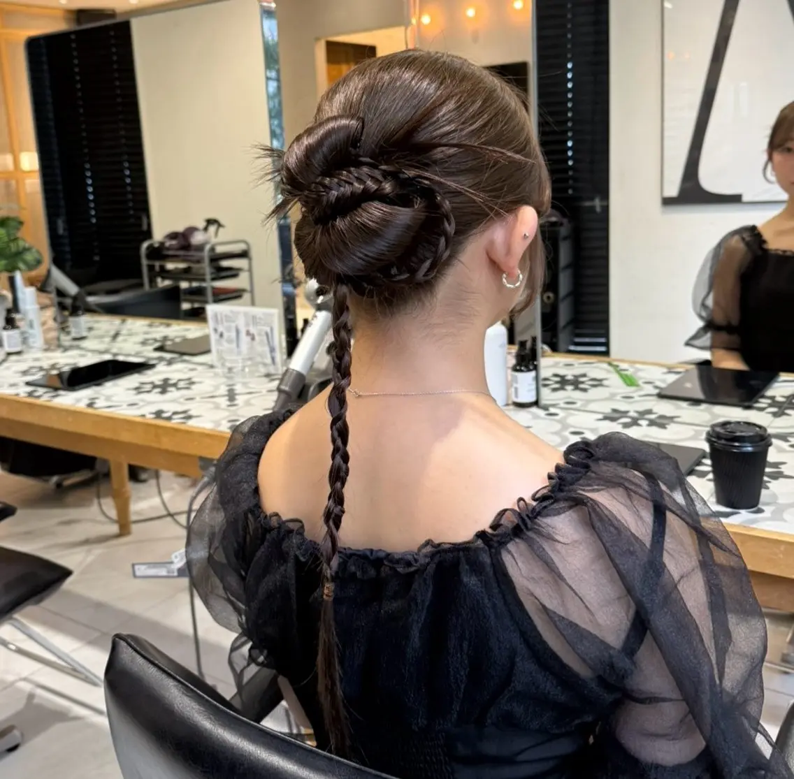 ロング ヘアアレンジ ヘアセット 艶髪/ボブモデル 募集🫧terukaのヘアスタイル