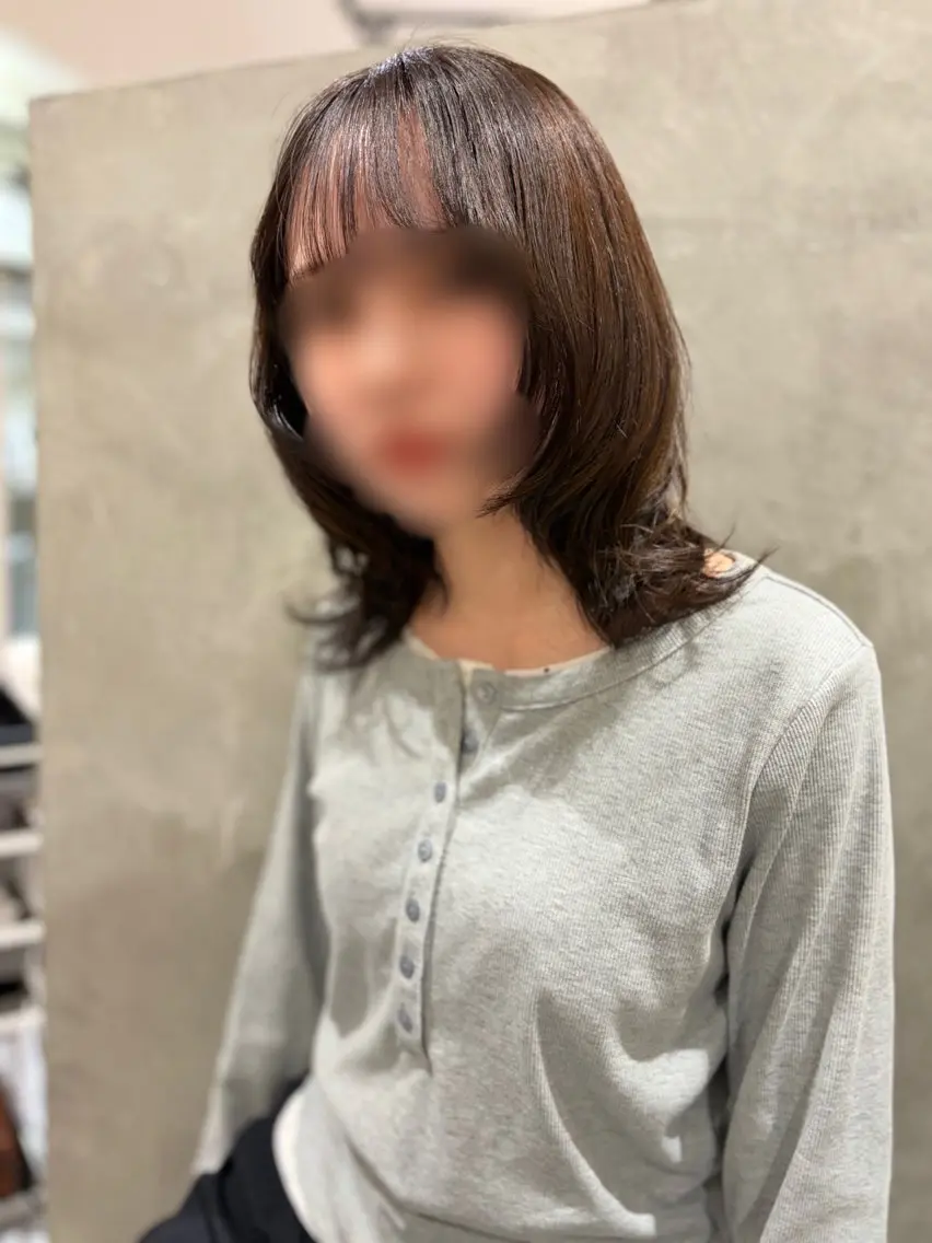 ミディアム カット 岡大前ハッシュカット ×髪質改善/松島大己のヘアスタイル