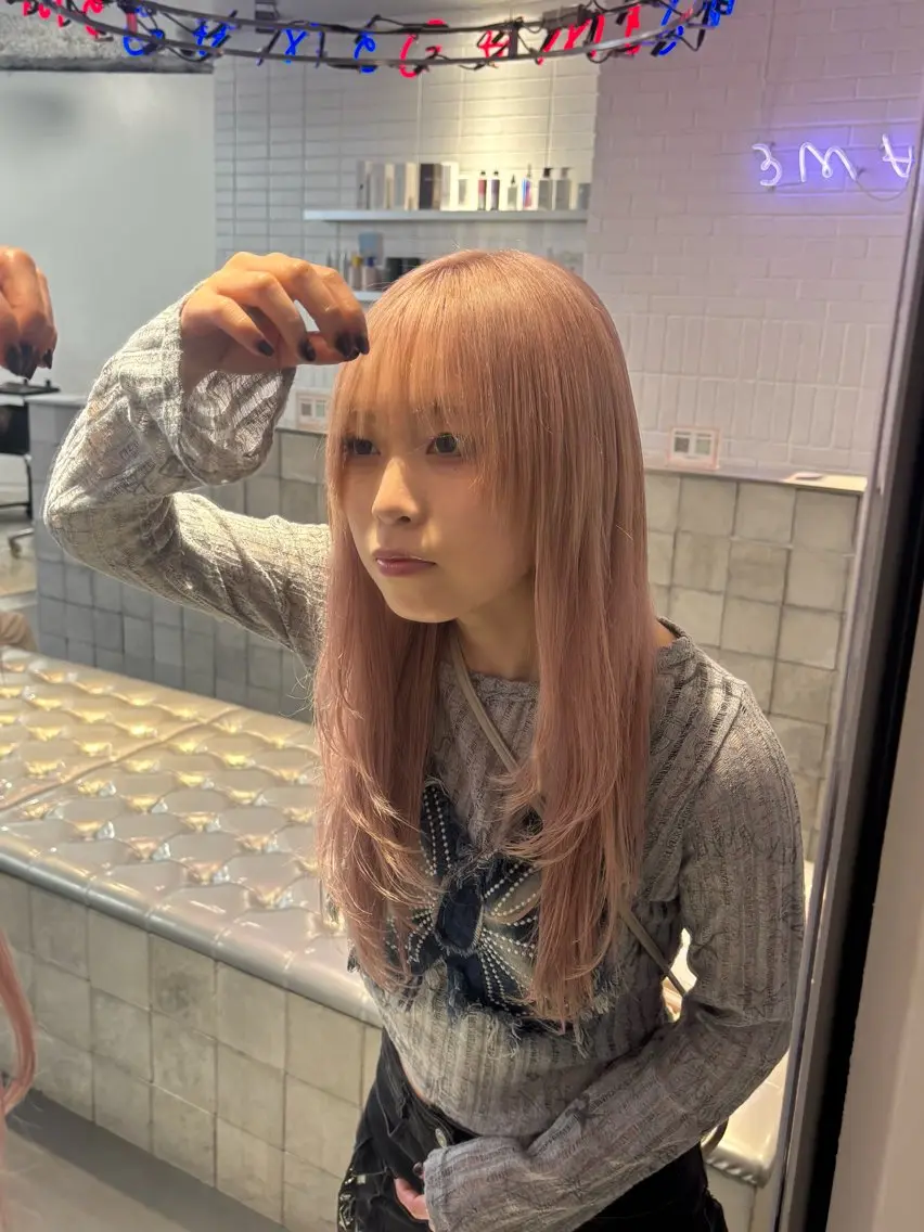 ロング カラー ブルーカラー デザインカラー ダブルカラー ラベンダーカラー エクステ ヘアカラー エクステ レイヤー sala 推しカラー職人🎀のヘアスタイル