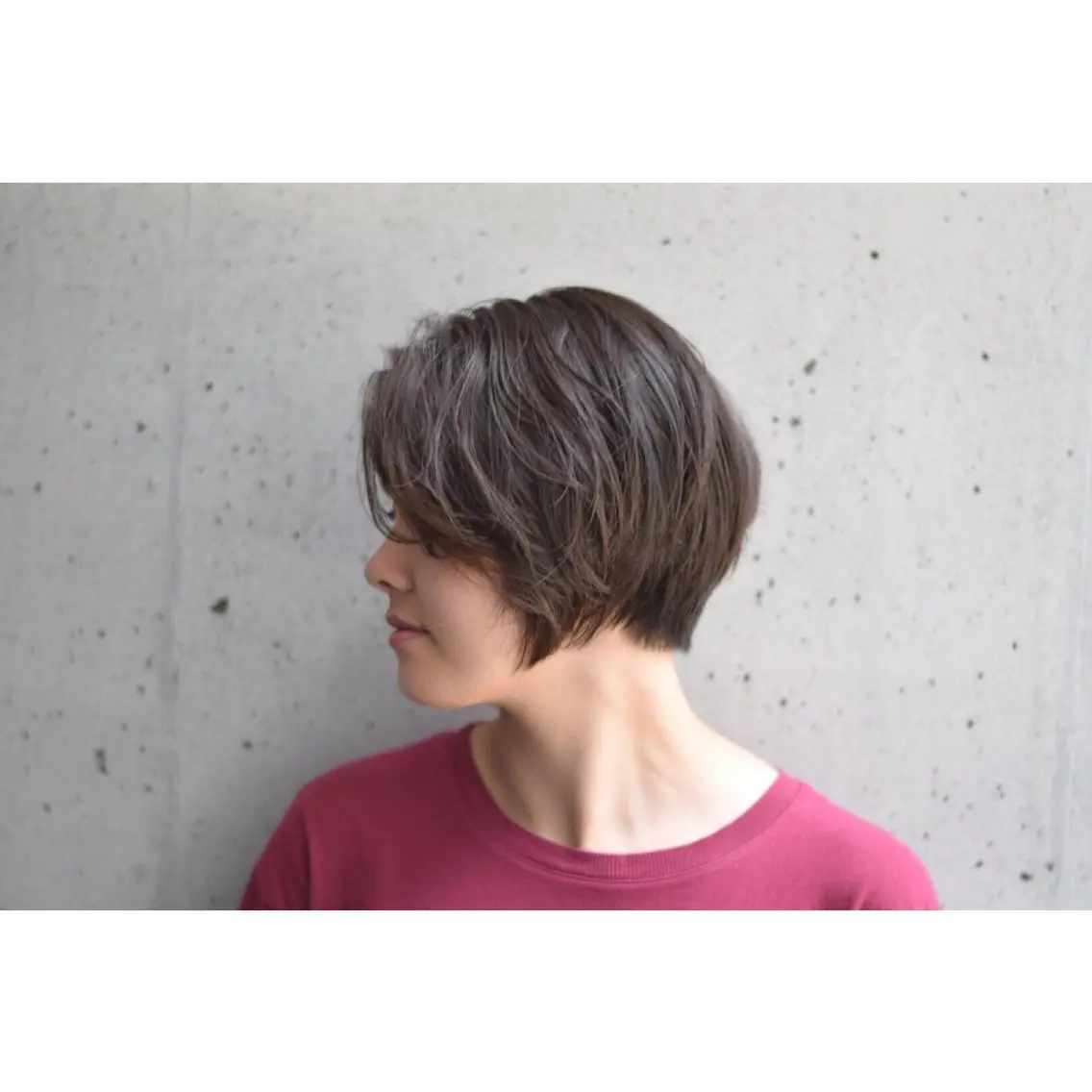 ショート ショートボブ アッシュ アッシュグレー アッシュグレージュ ボブ 寺山 佳貴のヘアスタイル