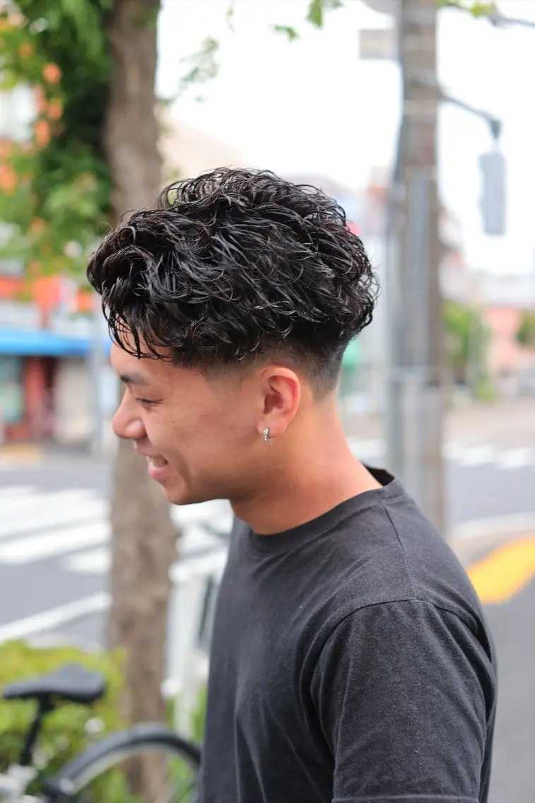 ショート メンズ パーマ メンズパーマ カット 🎶メンズカット🧴 大森✂️⸒⸒のヘアスタイル
