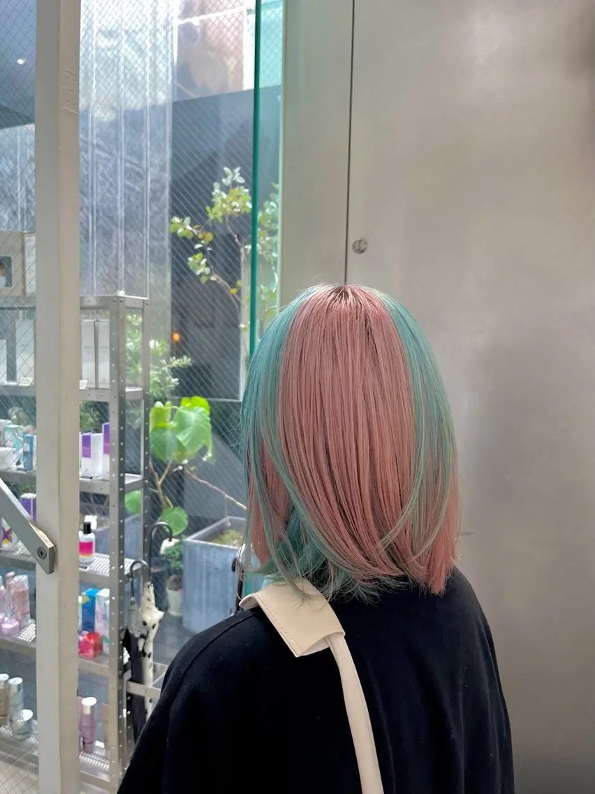 ショート カラー ブリーチ ケアブリーチ レイヤーカット ケアブリーチ レイヤーカットのヘアスタイル