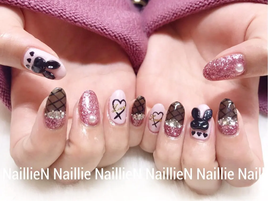 ネイル ガーリー 持ち込み Nail lieNのネイルデザイン