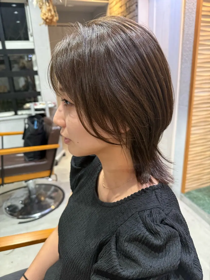 ミディアム カラー ブリーチ ブリーチなしカラー ブリーチ特化 コンテスト優勝サロンのヘアスタイル