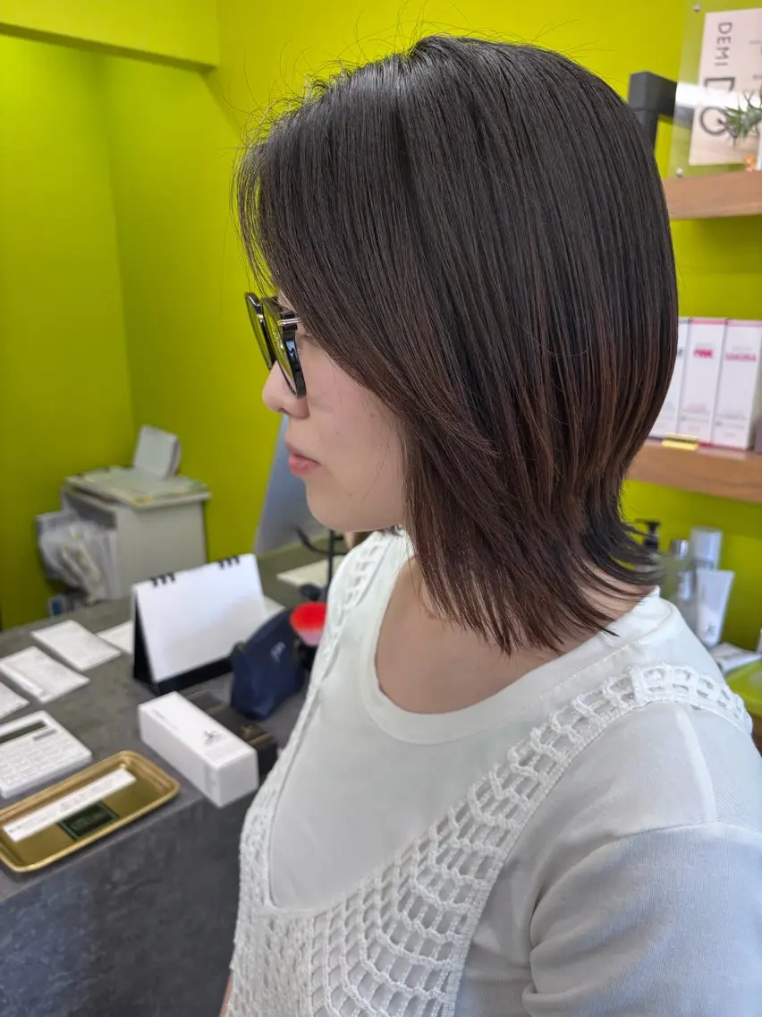 ミディアム ボブレイヤー ボブ レイヤーカット 鈴木 ちさきのヘアスタイル