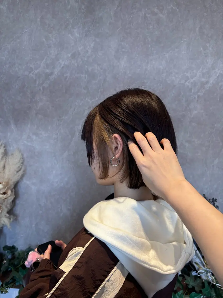 ショート カラー インナーカラー ショートヘア ヘアカラー radiant/泉南 nakamura🌹のヘアスタイル