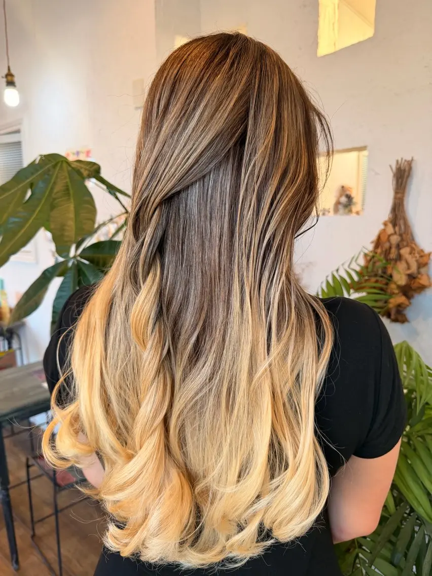 ロング カラー ヘアカラー 🌸小掛🌸 豊橋外国人風カラーのヘアスタイル