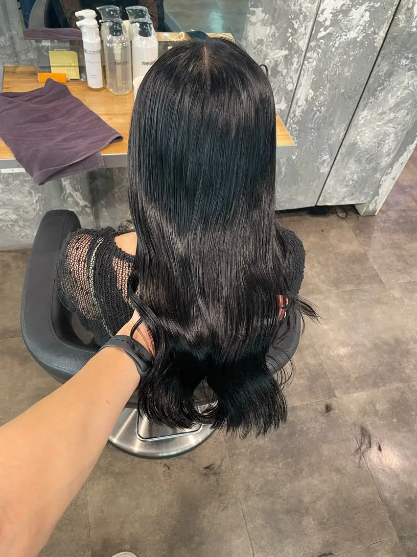 セミロング カラー カット ヘアカラー トリートメント ヘッドスパ ヘアセット ベージュカラー💖 やすひろのヘアスタイル