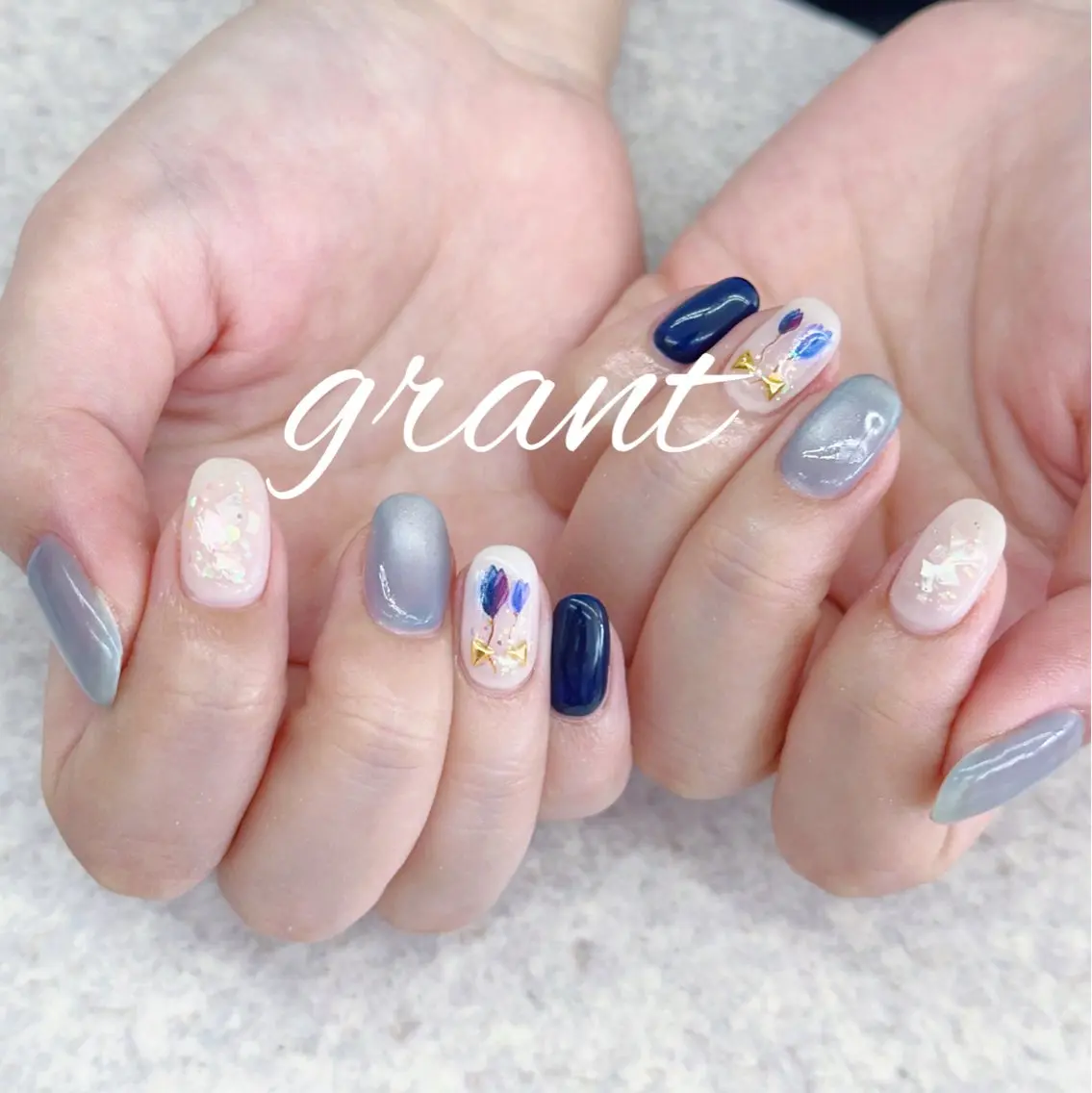 ネイル マグネットネイル オフィスネイル ハンドネイル nailsalon grantのネイルデザイン
