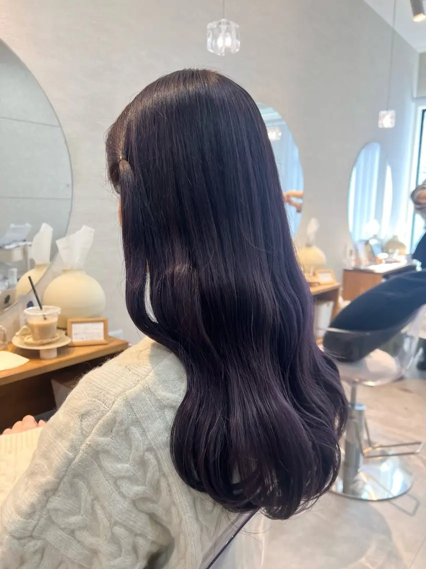 ロング カラー ヘアセット 対馬 粘音のヘアスタイル