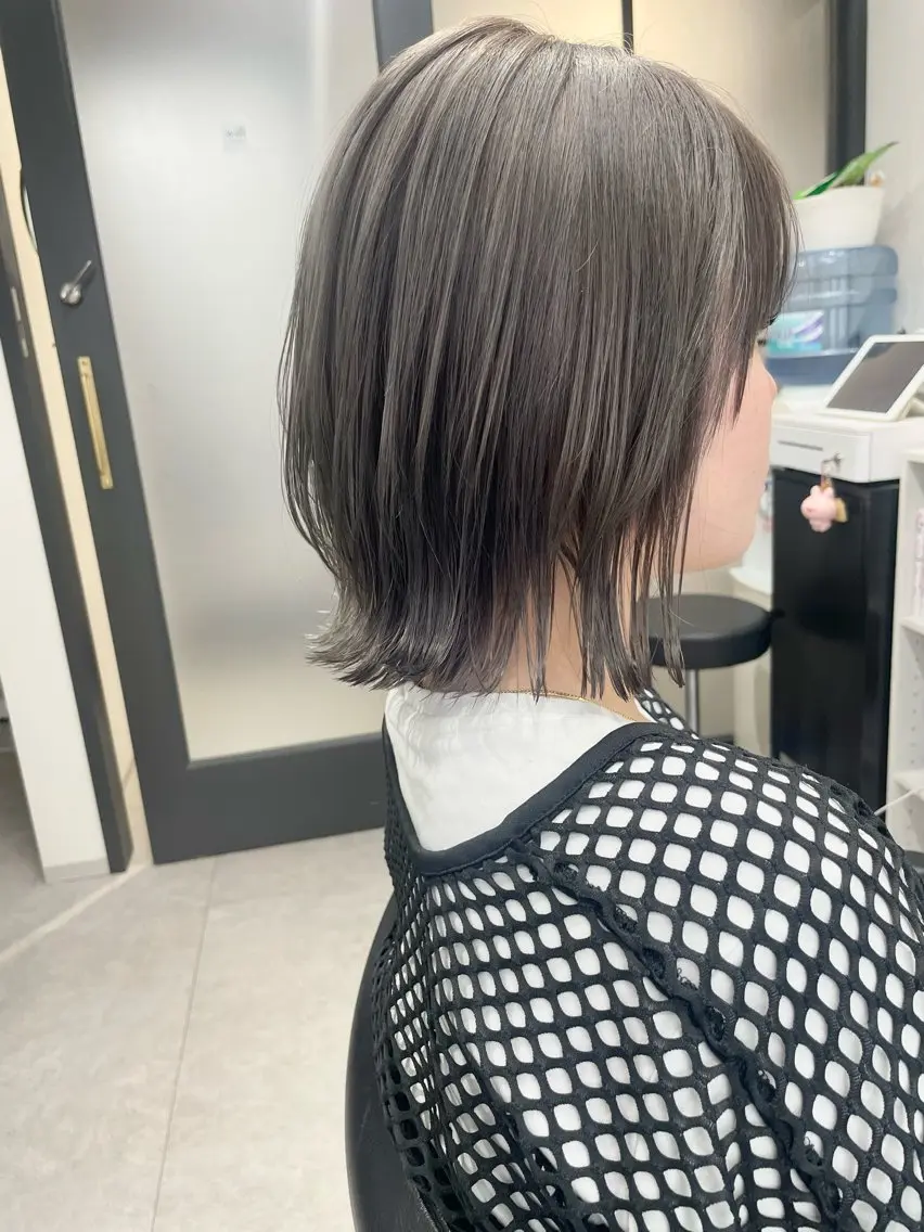 ミディアム カラー カット ヘアカラー トリートメント 髪質改善will hairdesignのヘアスタイル
