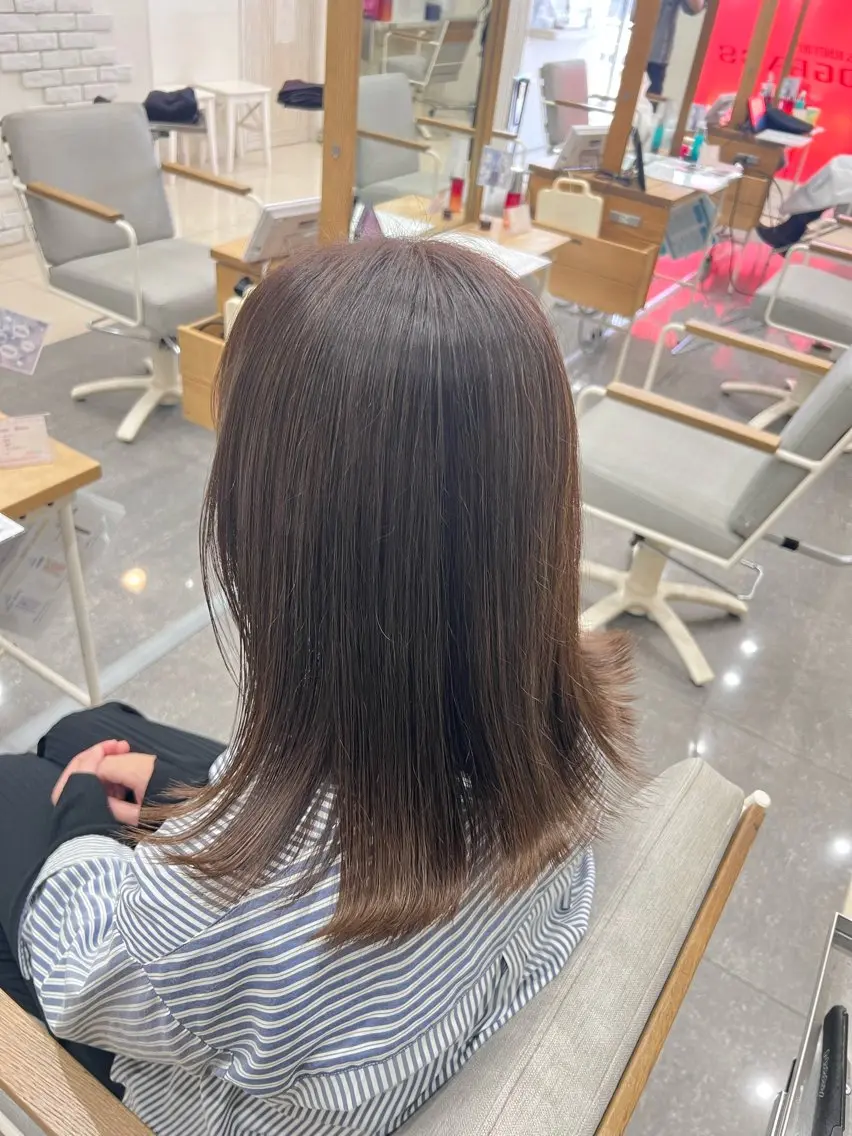 セミロング カラー ヘアカラー 太白区/白髪ぼかし ハイライト/千葉達人のヘアスタイル